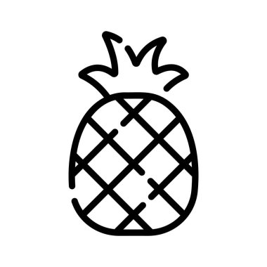 Tropik yerleri, seyahatleri ve egzotik meyveleri sembolize eden bir ananas..