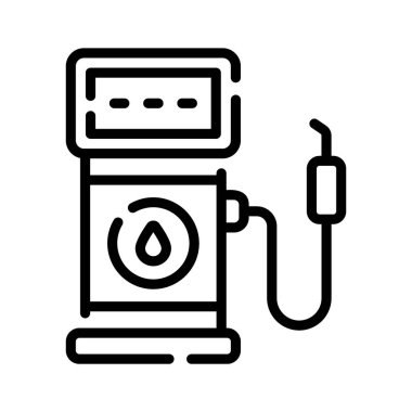 Benzin pompası yol gezilerini, benzin istasyonlarını ve araba yolculuklarını temsil ediyor..