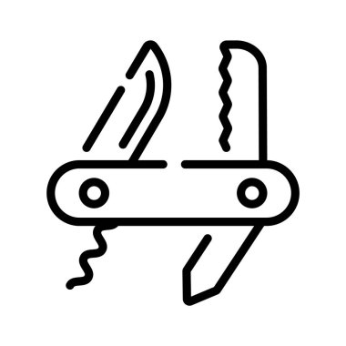 Keskin bir hayatta kalma bıçağı macera, avlanma ve açık hava aktivitelerini temsil eder..