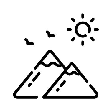 Modern tasarım tarzında bu inanılmaz dağ ikonunu yakala