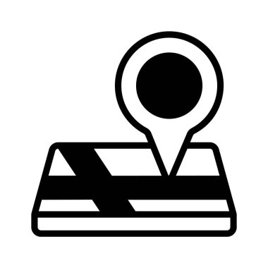 Modern tarzda tasarlanmış konum haritasının bu yaratıcı simgesini yakalayın