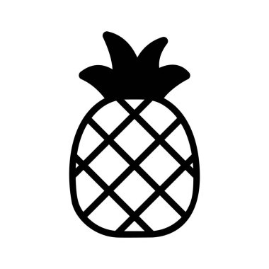 Tropik yerleri, seyahatleri ve egzotik meyveleri sembolize eden bir ananas..