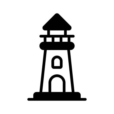 Modern tasarım tarzında deniz fenerinin simgesini kullanmaya hazır