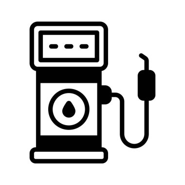 Benzin pompası yol gezilerini, benzin istasyonlarını ve araba yolculuklarını temsil ediyor..