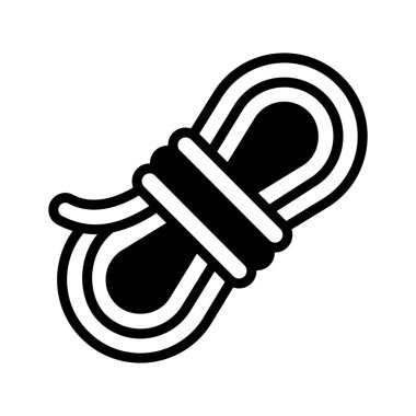 Hayatta kalmayı, macerayı ve doğa yürüyüşünü temsil eden sarmalanmış bir ip..