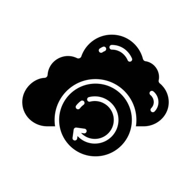 Kabartma biçiminde özelleştirilebilir bulut yedekleme simgesi