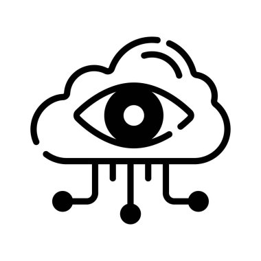 Kabartma stili bulut izleme konseptine bir göz atın