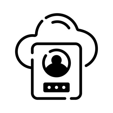 Bulut profili oturumunun iyi tasarlanmış kabartma biçimi simgesi