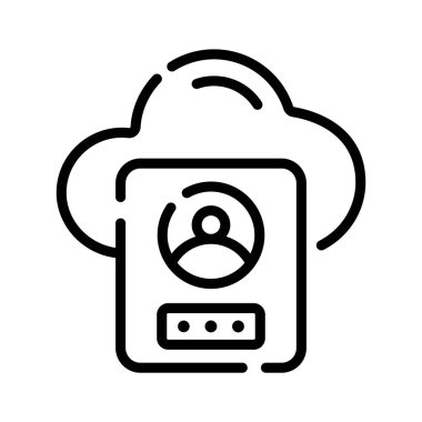 Bulut profili oturumunun iyi tasarlanmış satır biçimi simgesi