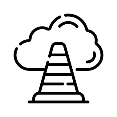 Bulut trafiğinin düzenlenebilir bir taslak biçimi simgesi