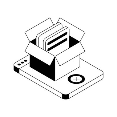 Çevrimiçi dağıtım hatasının izometrik simgesini indir