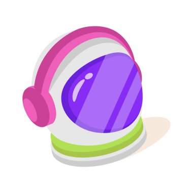 Ellerinizi bu çocuk uzay kaskının 3 boyutlu simgesine koyun.