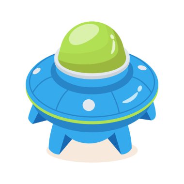 UFO oyuncağının 3 boyutlu bu muhteşem ikonuna el atın.