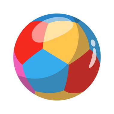 Çocukların futbol topu simgesi 3 boyutlu olarak tasarlandı