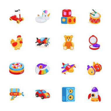 Bu inanılmaz çocuk oyuncakları destesini kapın 3 boyutlu simgeler