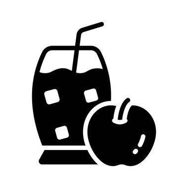 Elma suyu bardağının düzenlenebilir bir simgesi.