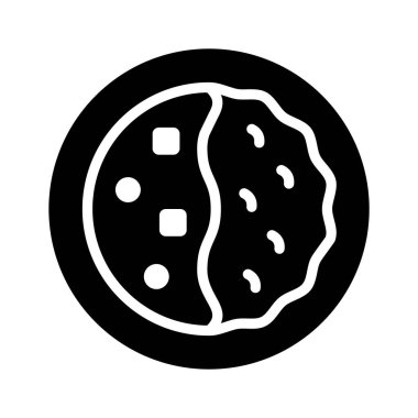 Körili pirinç yemeği gösteren modern kabartma tarzı simge