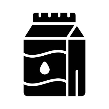 Süt kutusu ambalajlarını gösteren moda kabartma biçimi simgesi