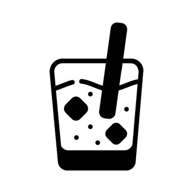 Bu sembol, içinde saman olan buzlu içecek bardağını gösteriyor.