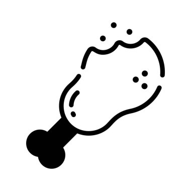 Tavuk budu parçalarını gösteren kabartma biçiminde simge kullanmaya hazır