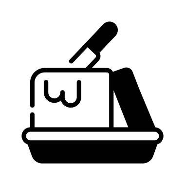 Bu kabartma biçimindeki tereyağını bıçakla kontrol et