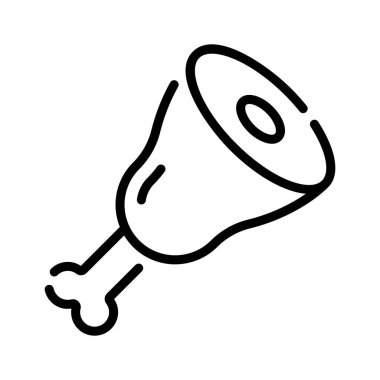 İyi işlenmiş jambon eti ikonu.