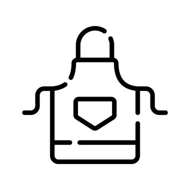 İşte mutfak önlüğünün ana hatlarıyla ilgili harika bir taslak.