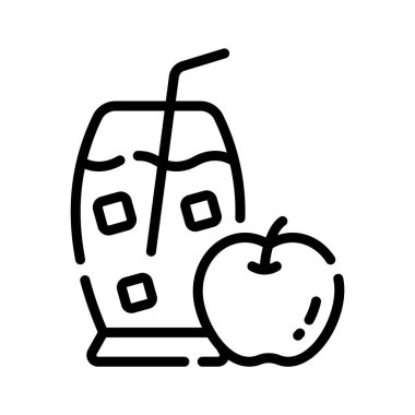 Elma suyu bardağının düzenlenebilir bir simgesi.