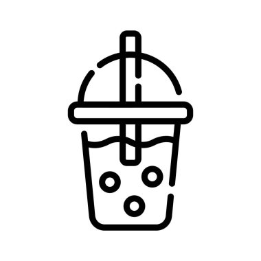 Bu görsel olarak cazip balonlu çay çizgisi simgesini kontrol et