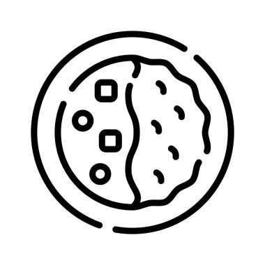 Körili pirinç yemeği gösteren modern satır biçimi simgesi