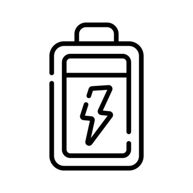 Cıvata işaretli şarj bataryasını gösteren modern satır biçimi simgesi