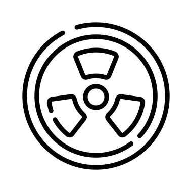 Radyoaktif sembolün bu kullanışlı taslak simgesini tut