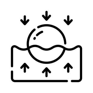 Yüzen topun iyi hazırlanmış bir taslak simgesi