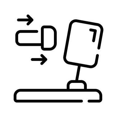 Eylem simgesinin yasası satır biçiminde yaratıcı bir şekilde tasarlandı