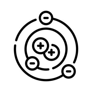 Protonun iyi tasarlanmış bir çizgi biçimi simgesi