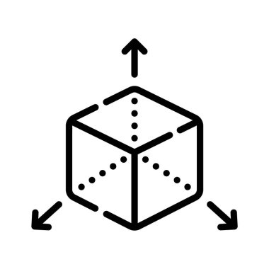 Üç boyutlu iyi tasarlanmış bir çizgi biçimi simgesi
