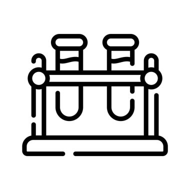 Laboratuvar standının düzenlenebilir bir taslak biçimi simgesi