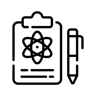 Fizik raporu simgesi satır biçiminde yaratıcı olarak tasarlandı