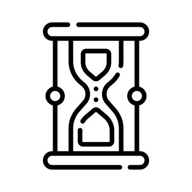 Kum saatinden yapılmış iyi çizilmiş bir taslak simge