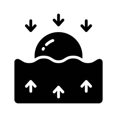 Yüzen topun iyi hazırlanmış bir kabartma şekli.