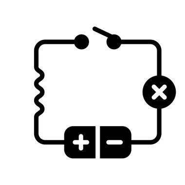 Elektrik devresi gösteren kişiselleştirilebilir bir kabartma biçimi simgesi