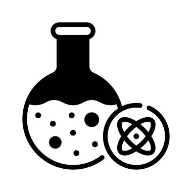 Kimya şişesinin kabartma biçimi simgesini kullanmaya hazır