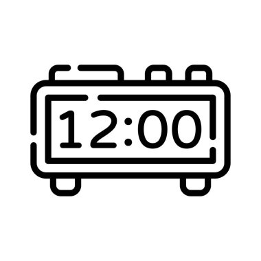 Satır biçiminde dijital saatin premium simgesini kullanmaya hazır