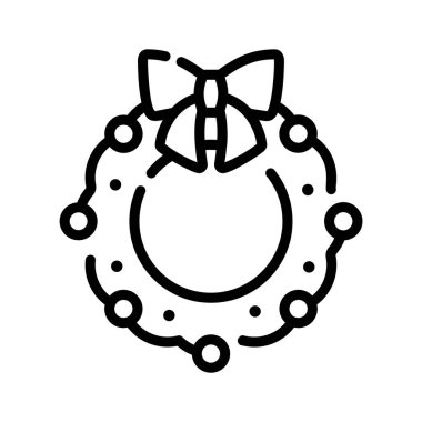 Asılı kalp süslemesinin doğrusal stil simgesini kullanmak kolay