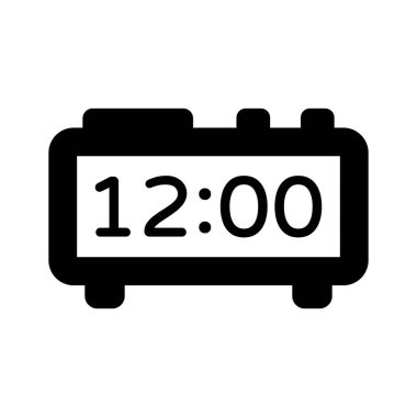 Dijital saatin premium simgesini kabartma biçiminde kullanmaya hazır