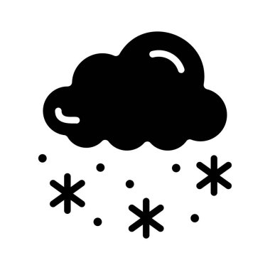 Kar yağışı bulutunun görsel çekicilik simgesi