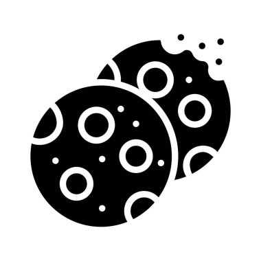 Çikolata parçacıklı kurabiyelerin iyi hazırlanmış bir simgesi.