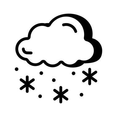 Kar yağışı bulutunun görsel çekicilik simgesi