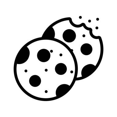 Çikolata parçacıklı kurabiyelerin iyi hazırlanmış bir simgesi.