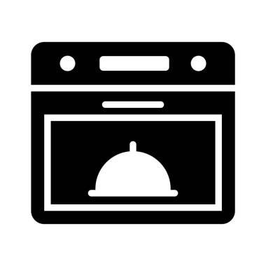 Fırın pişirme aralığını tasvir eden görsel çekicilik simgesi